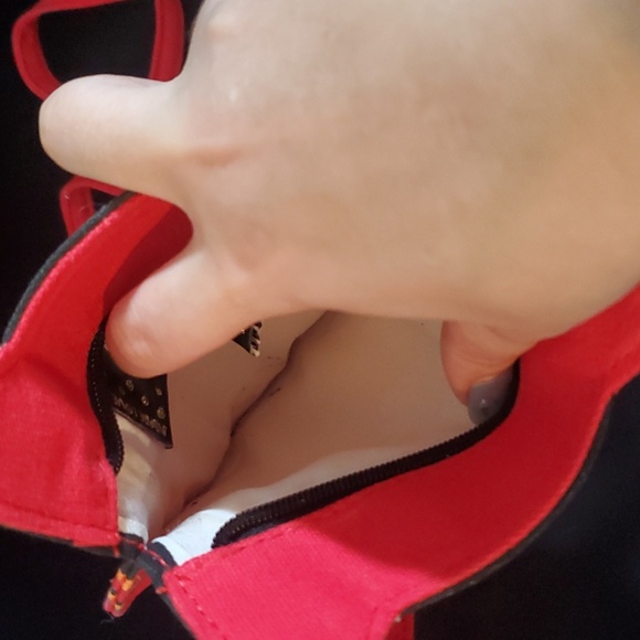 Laurel Burch SUN N' SAND Red small crossbody cotton purse bag - Picture 4 of 6